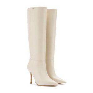 Larroudé “Kate” Pointed-Toe Tall High Heel Boots – Women’s 8.5